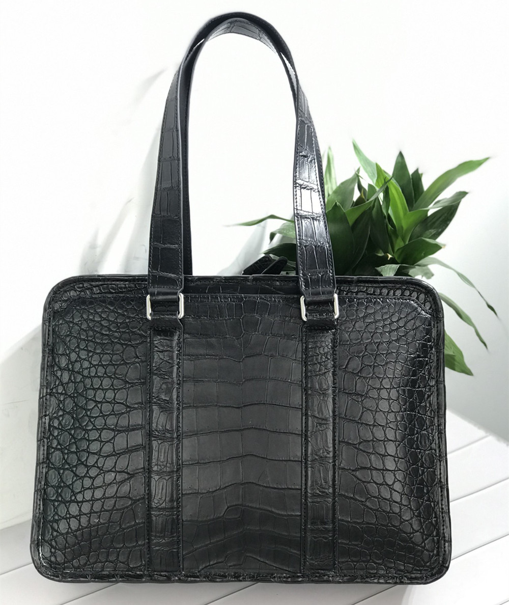 Luxury Bags Collection - New Crocodile Leather Laptop Bag Real