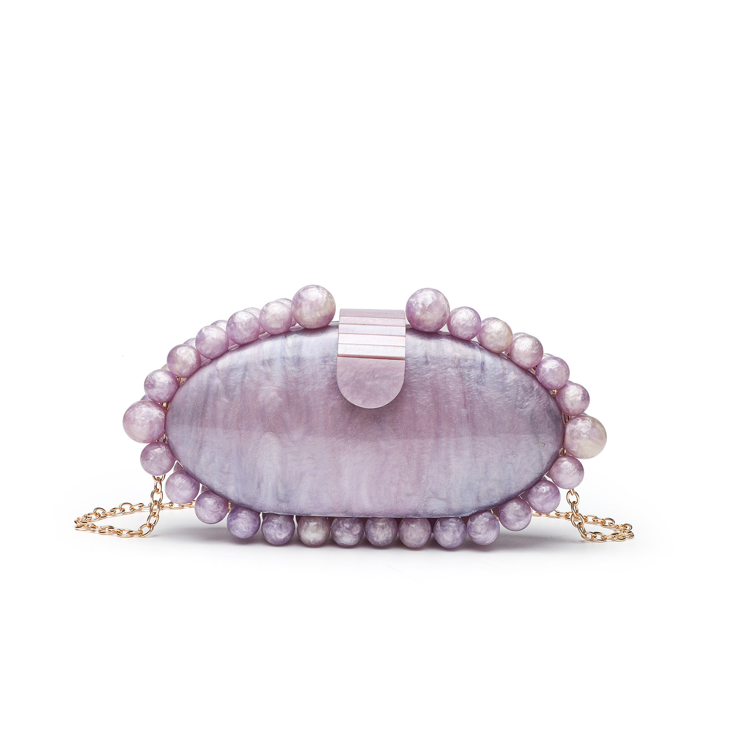 Elegant Marble Acrylic Clutch  - Luxury Bags White recension och pris