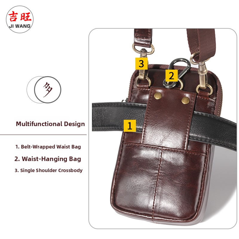 Men's Multi-Functional Slant C - Belt Bag Leather Wide recension och pris