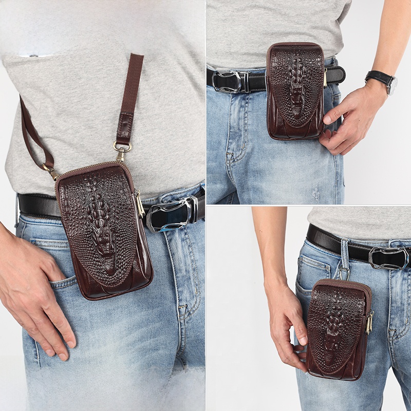 Men's Multi-Functional Slant C - Belt Bag Leather Wide recension och pris