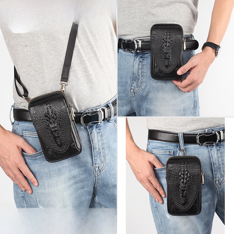 Men's Multi-Functional Slant C - Belt Bag Leather Wide recension och pris