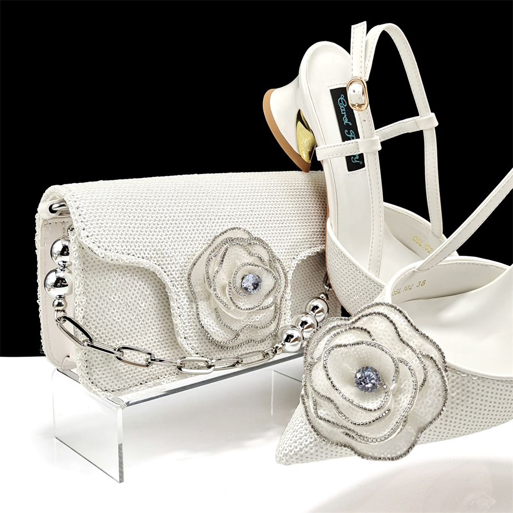White Women Shoes And Bag Set  - Luxury Bags And Shoes recension och pris