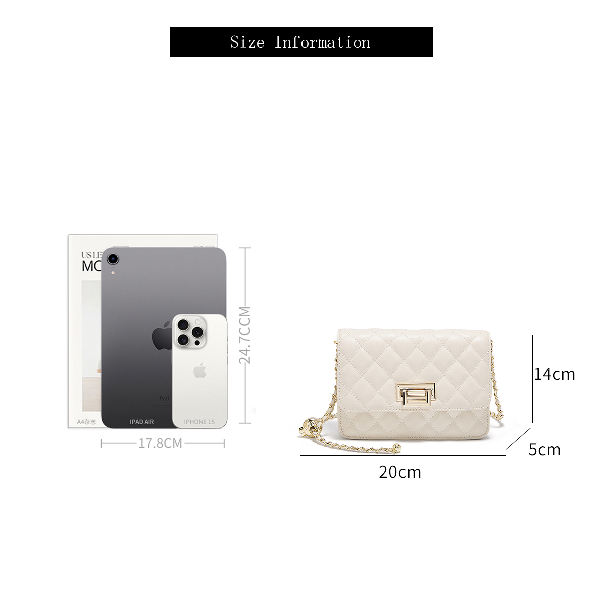 FOXER 2026 Women White Quilted - Luxury Bags White recension och pris