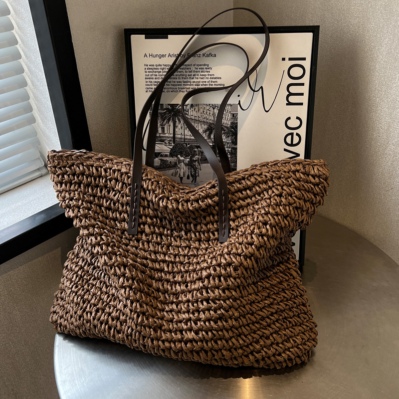 Straw Woven Tote Bags Casual L - Luxury Bags Collection recension och pris