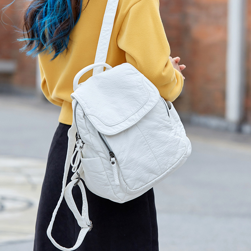 Women's Backpack White Washed  - Luxury Bags White recension och pris