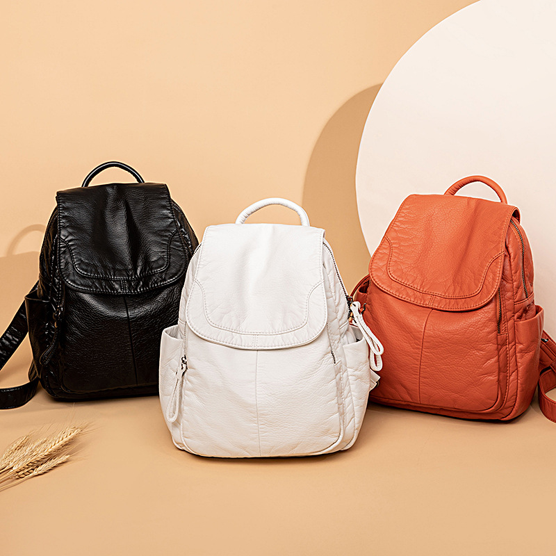 Women's Backpack White Washed  - Luxury Bags White recension och pris