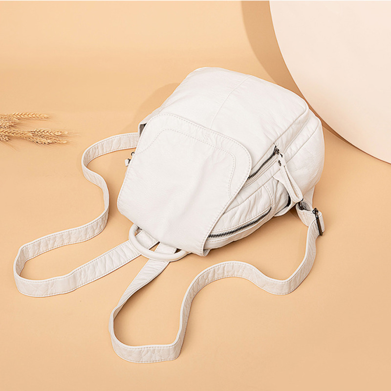 Women's Backpack White Washed  - Luxury Bags White recension och pris