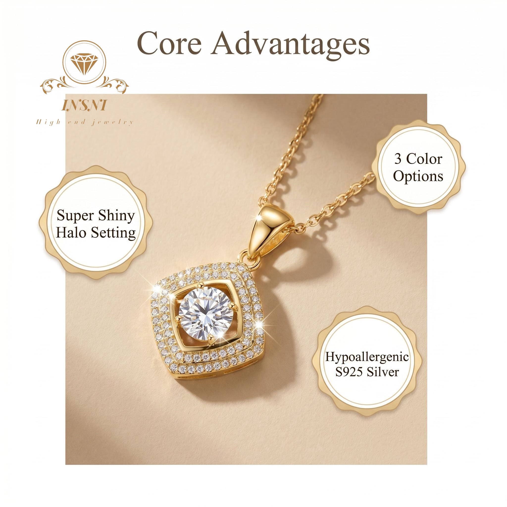 S925 Silver Smart Moissanite S - Luxury Bags Affordable recension och pris
