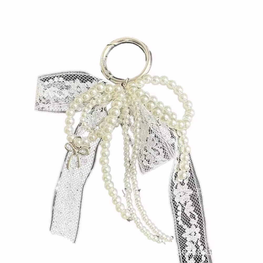 fashion Lace Keychain Bow Whit - Luxury Bags White recension och pris