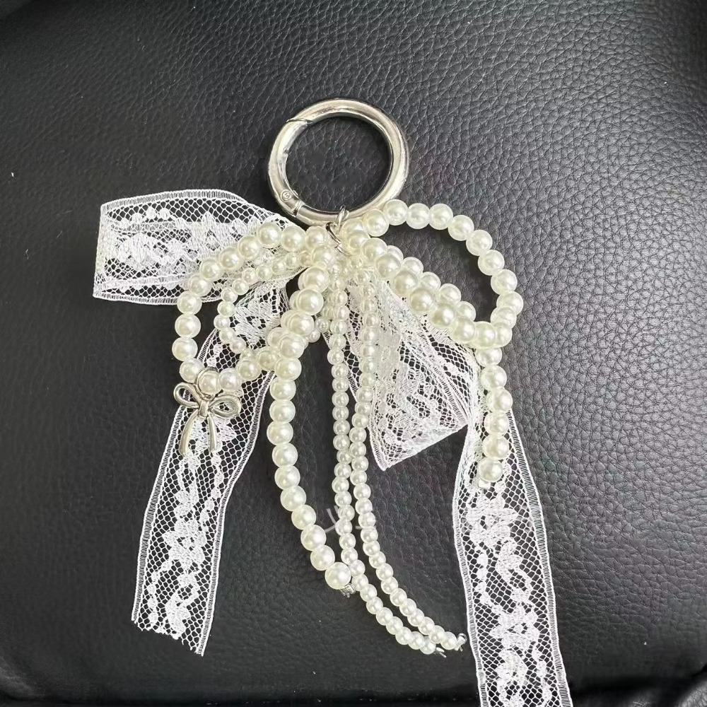 fashion Lace Keychain Bow Whit - Luxury Bags White recension och pris