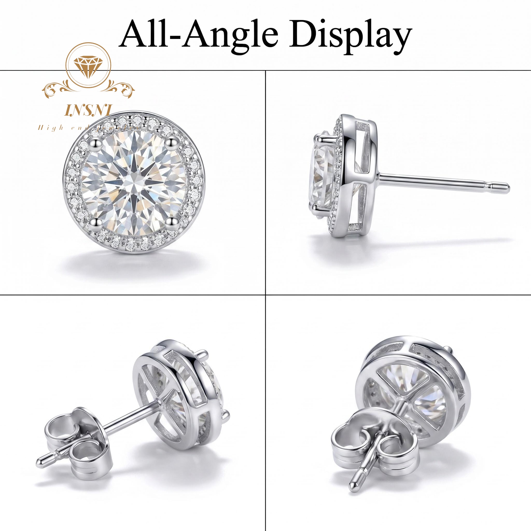 D-color Moissanite Sterling Si - Luxury Bags Affordable recension och pris